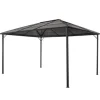 vidaXL - Luifel - Zwart - Staal - 4 x 3 m