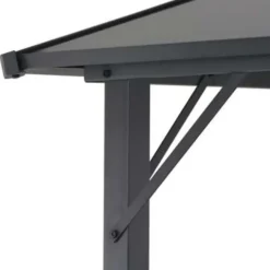 vidaXL - Luifel - Zwart - Staal - 4 x 3 m