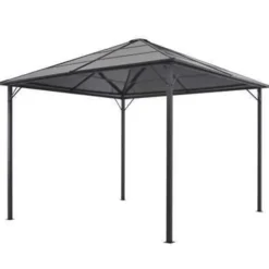 Terrasoverkappingen-vidaXL - Luifel - Zwart - Stof - 3 x 3 m