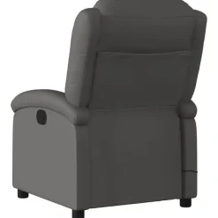 vidaXL - Massagestoel - Grijs - Leer