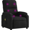 Fauteuils-vidaXL - Massagestoel - Zwart - Microvezel