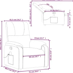 Fauteuils-vidaXL - Massagestoel - Zwart - Microvezel