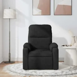 Fauteuils-vidaXL - Massagestoel - Zwart - Microvezel