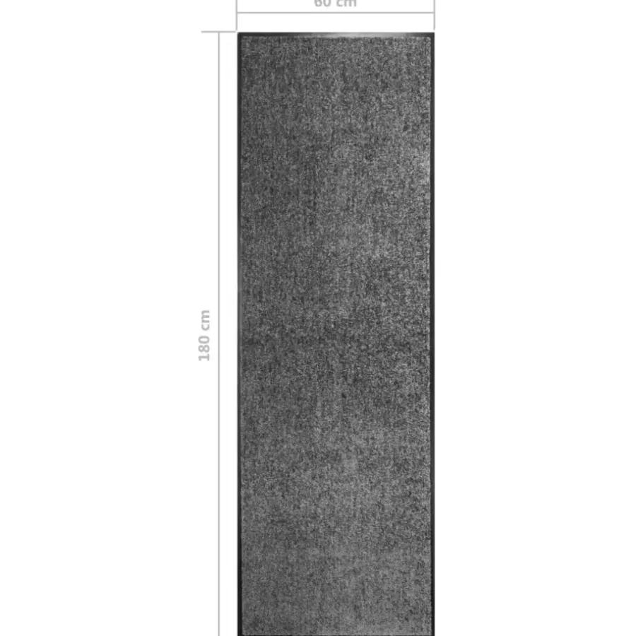 vidaXL - Mat - Antraciet - Stof - 60 x 180 cm