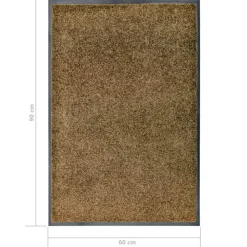 Deurmatten-vidaXL - Mat - Bruin - Stof - 60 x 90 cm