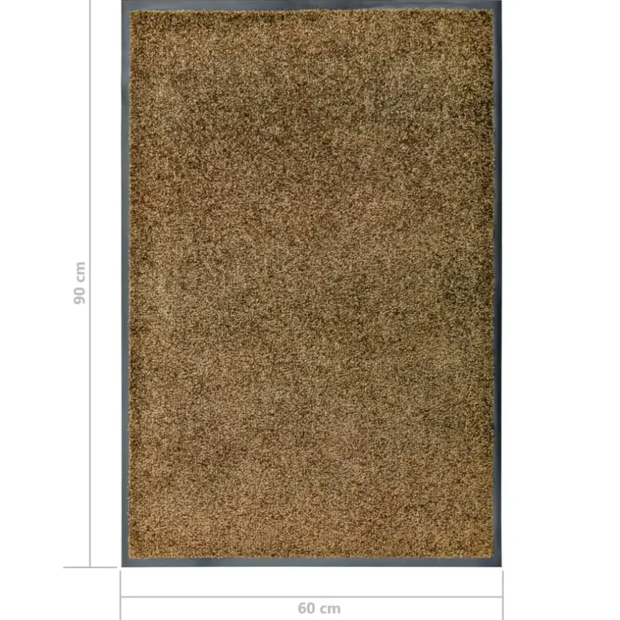 Deurmatten-vidaXL - Mat - Bruin - Stof - 60 x 90 cm