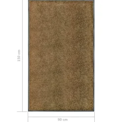 vidaXL - Mat - Bruin - Stof - 90 x 150 cm