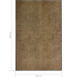 Deurmatten-vidaXL - Mat - Bruin - Stof - 120 x 180 cm