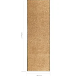 Deurmatten-vidaXL - Mat - Crème - Stof - 60 x 180 cm
