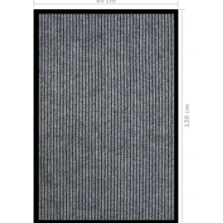 Deurmatten-vidaXL - Mat - Grijs - Polypropyleen - 80 x 120 cm