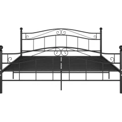 vidaXL - Meatlen bed frame - Zwart - Metaal - 140x200 cm