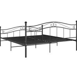 vidaXL - Meatlen bed frame - Zwart - Metaal - 140x200 cm
