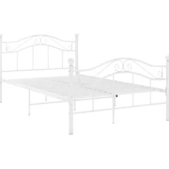 2-Persoons Bedden-vidaXL - Metalen bed frame - Wit - 120x200 cm
