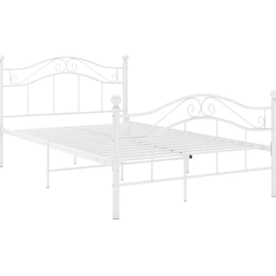 2-Persoons Bedden-vidaXL - Metalen bed frame - Wit - 120x200 cm