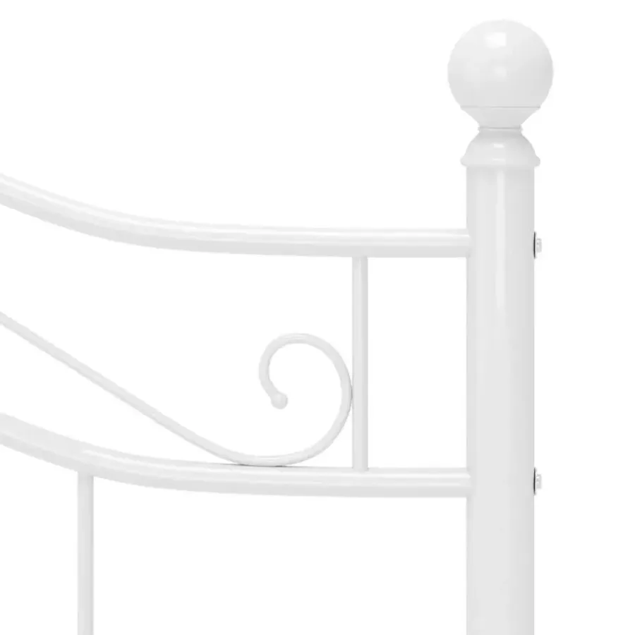 2-Persoons Bedden-vidaXL - Metalen bed frame - Wit - 120x200 cm