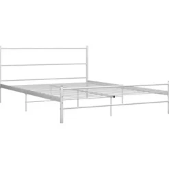 2-Persoons Bedden-vidaXL - Metalen bed frame - Wit - 140 x 200 cm