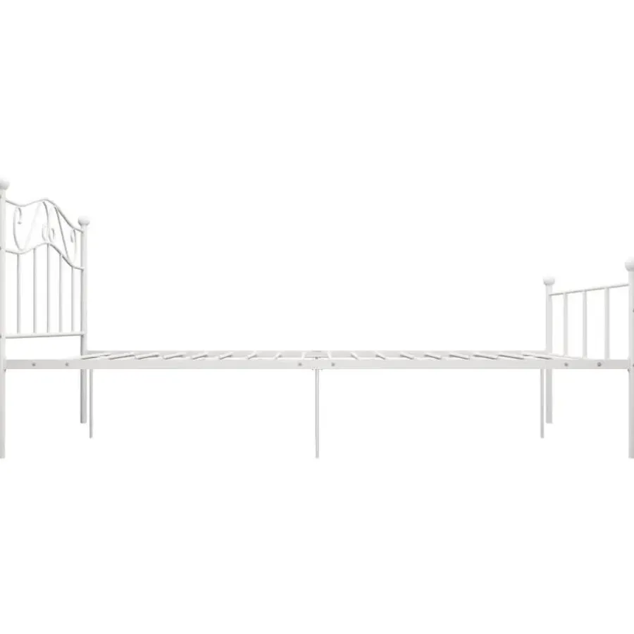 vidaXL - Metalen bed frame - Wit - 140x200 cm