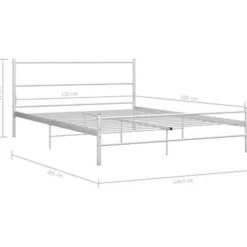 vidaXL - Metalen bed frame - Wit - 120x200 cm