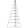 Kerstdecoratie-vidaXL - Metalen Kerstboom - Zwart - 180 cm