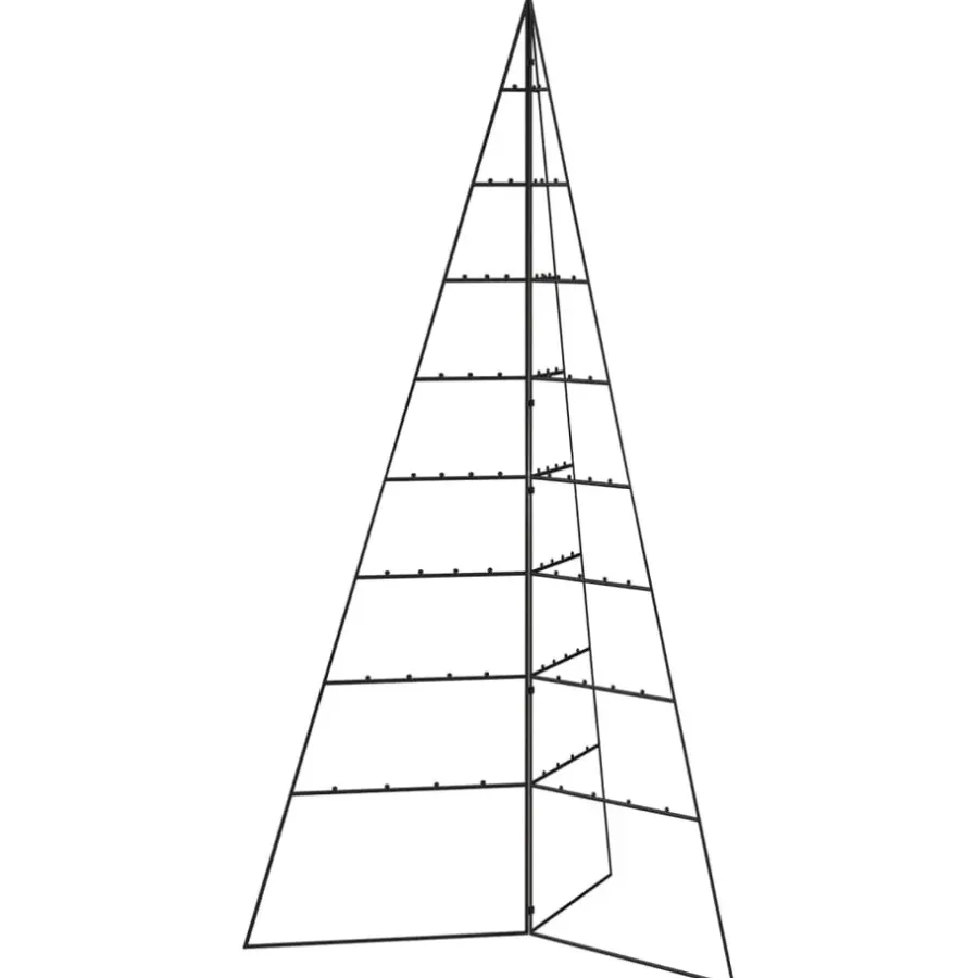 Kerstdecoratie-vidaXL - Metalen Kerstboom - Zwart - 180 cm