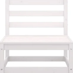 Palletbanken-vidaXL - Middenbank - Wit - Grenenhout
