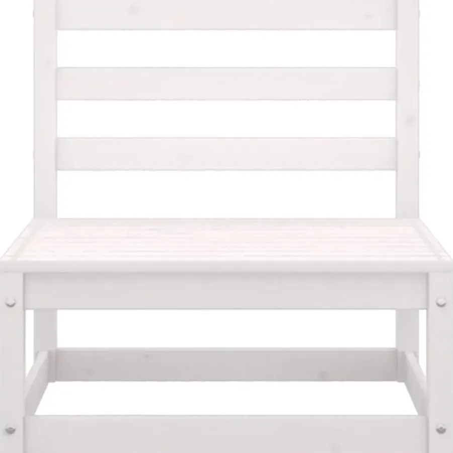 Palletbanken-vidaXL - Middenbank - Wit - Grenenhout