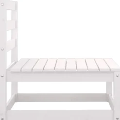 Palletbanken-vidaXL - Middenbank - Wit - Grenenhout