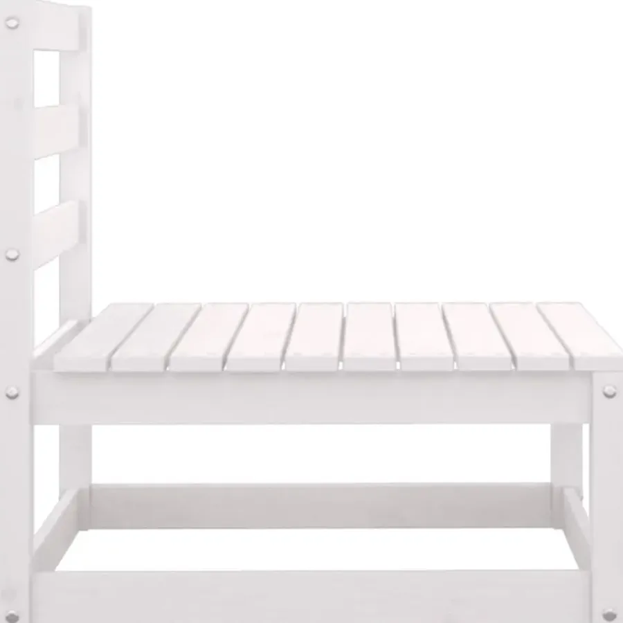 Palletbanken-vidaXL - Middenbank - Wit - Grenenhout