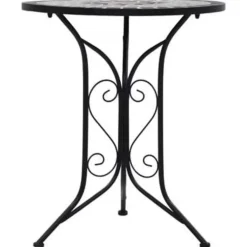 Bistro- & Balkonsets-vidaXL - Mozaïek Bistroset - Grijs - Keramiek