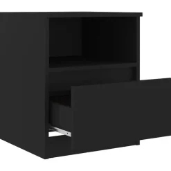 vidaXL - Nachtkast - Zwart - Bewerkt hout - 2 stuks