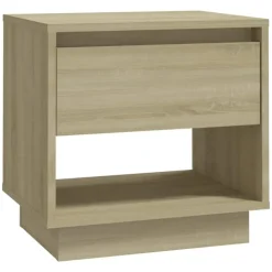 Nachtkastjes|Nachtkastjes-vidaXL - Nachtkastje - Beige - Bewerkt hout