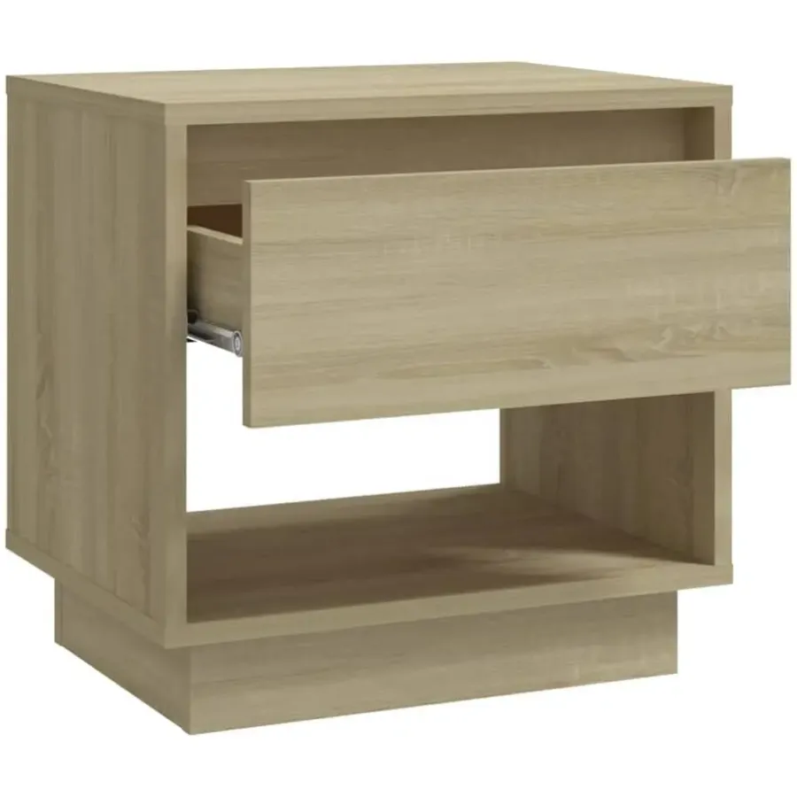 Nachtkastjes|Nachtkastjes-vidaXL - Nachtkastje - Beige - Bewerkt hout