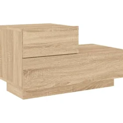vidaXL - Nachtkastje - Bruin - Bewerkt hout