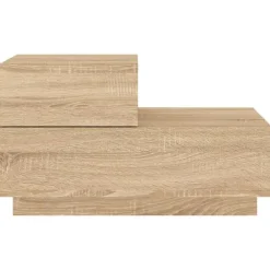 vidaXL - Nachtkastje - Bruin - Bewerkt hout