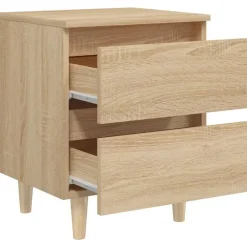 Nachtkastjes|Nachtkastjes-vidaXL - Nachtkastje - Bruin - Grenenhout - 2 stuks