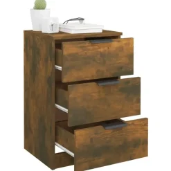 Nachtkastjes|Nachtkastjes-vidaXL - Nachtkastje - Bruin - Bewerkt hout - 2 stuks