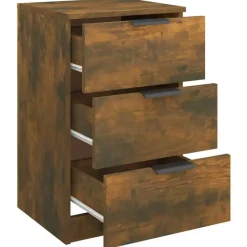 Nachtkastjes|Nachtkastjes-vidaXL - Nachtkastje - Bruin - Bewerkt hout - 2 stuks