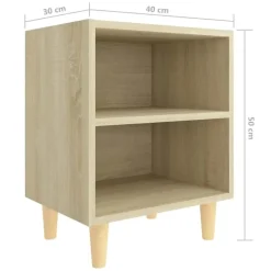 Nachtkastjes|Nachtkastjes-vidaXL - Nachtkastje - Bruin - Bewerkt hout - 2 stuks