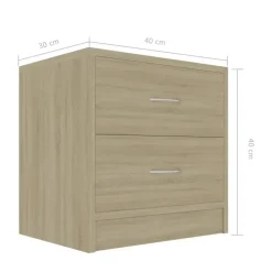 Nachtkastjes|Nachtkastjes-vidaXL - Nachtkastje - Bruin - Bewerkt hout