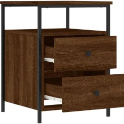 Nachtkastjes|Nachtkastjes-vidaXL - Nachtkastje - Bruin - Bewerkt hout