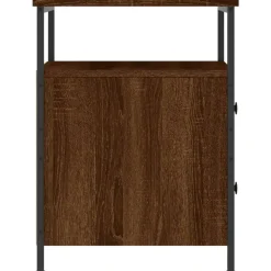 Nachtkastjes|Nachtkastjes-vidaXL - Nachtkastje - Bruin - Bewerkt hout
