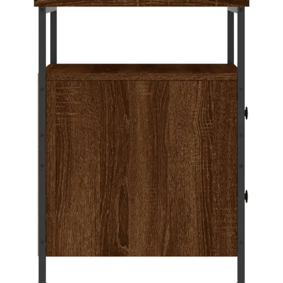 Nachtkastjes|Nachtkastjes-vidaXL - Nachtkastje - Bruin - Bewerkt hout