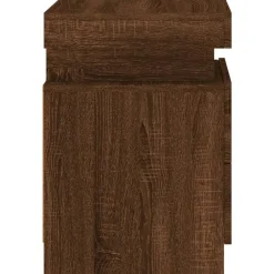 Nachtkastjes|Nachtkastjes-vidaXL - Nachtkastje - Bruin - Bewerkt hout - 2 stuks