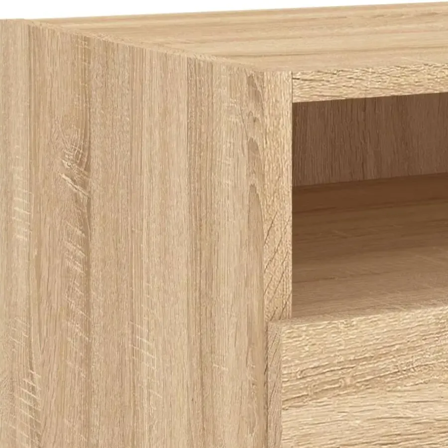 Nachtkastjes|Nachtkastjes-vidaXL - Nachtkastje - Bruin - Bewerkt hout - 2 stuks