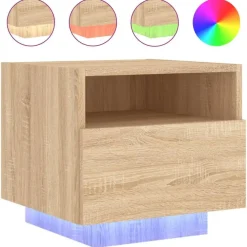 Nachtkastjes|Nachtkastjes-vidaXL - Nachtkastje - Bruin - Bewerkt hout - 2 stuks