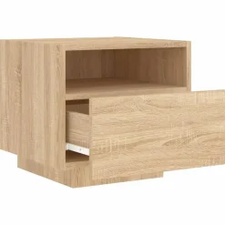 Nachtkastjes|Nachtkastjes-vidaXL - Nachtkastje - Bruin - Bewerkt hout - 2 stuks