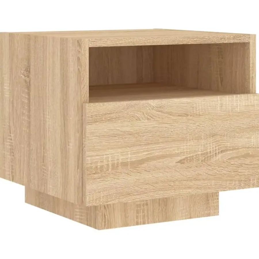 Nachtkastjes|Nachtkastjes-vidaXL - Nachtkastje - Bruin - Bewerkt hout - 2 stuks