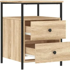 Nachtkastjes|Nachtkastjes-vidaXL - Nachtkastje - Bruin - Bewerkt hout