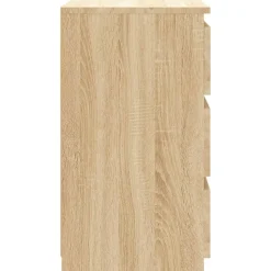 vidaXL - Nachtkastje - Bruin - Bewerkt hout - 2 stuks