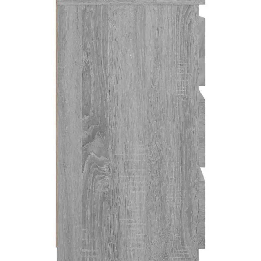 Nachtkastjes|Nachtkastjes-vidaXL - Nachtkastje - Grijs - Bewerkt hout - 2 stuks